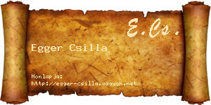 Egger Csilla névjegykártya